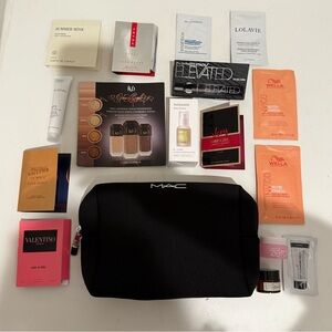 Luxury High End Beauty Skincare Samples Trial Size Bag Bundle with MAC Bag